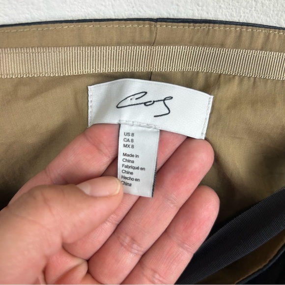 COS The Square-neck voile mini dress black size: 8 - Picture 8 of 14